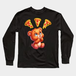 Pizza Delirium Cute Kawaii Long Sleeve T-Shirt